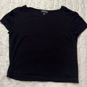 Originality Black Tshirt Crop Top